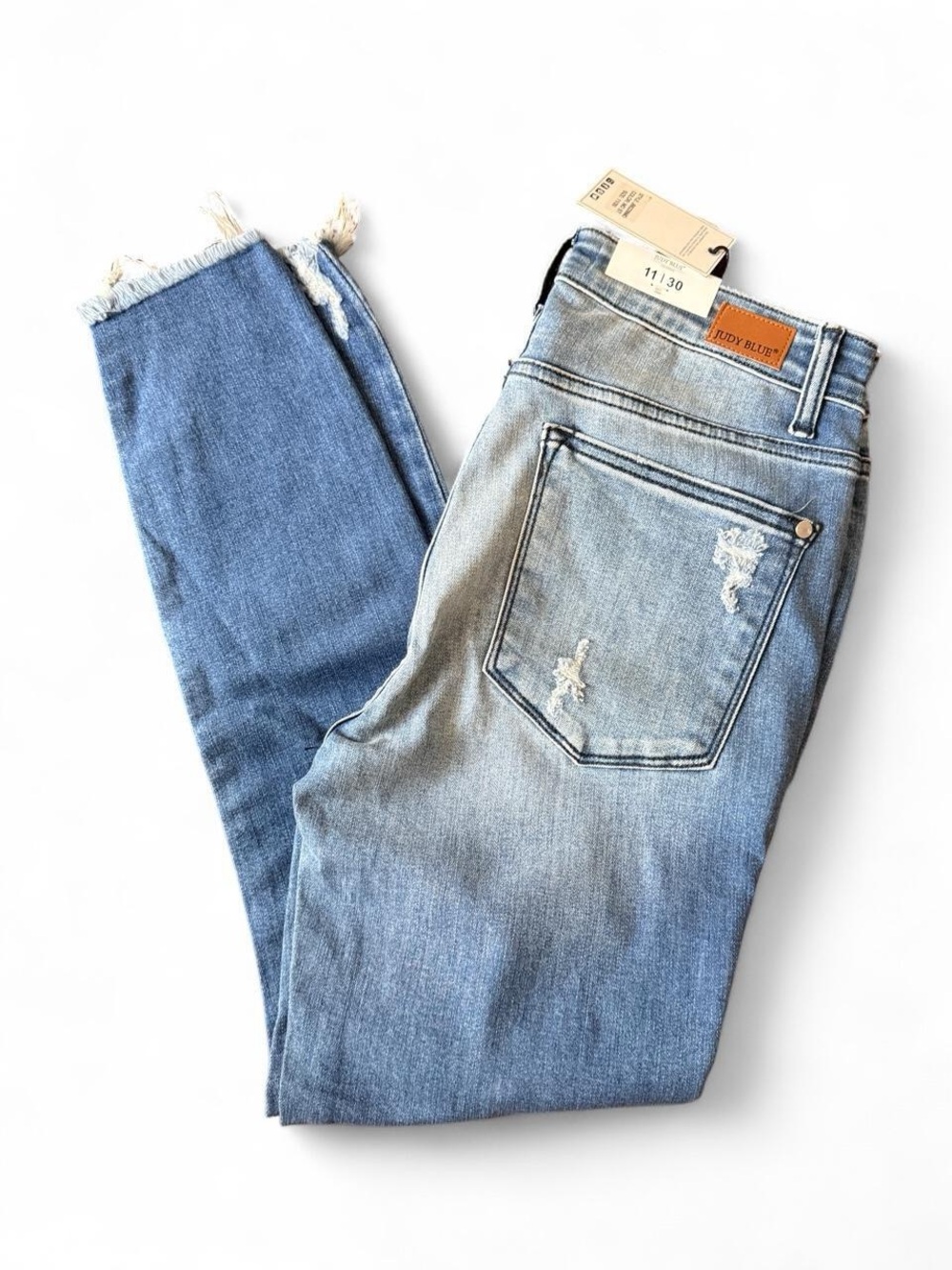 Judy Blue Light Blue Distressed Jeans